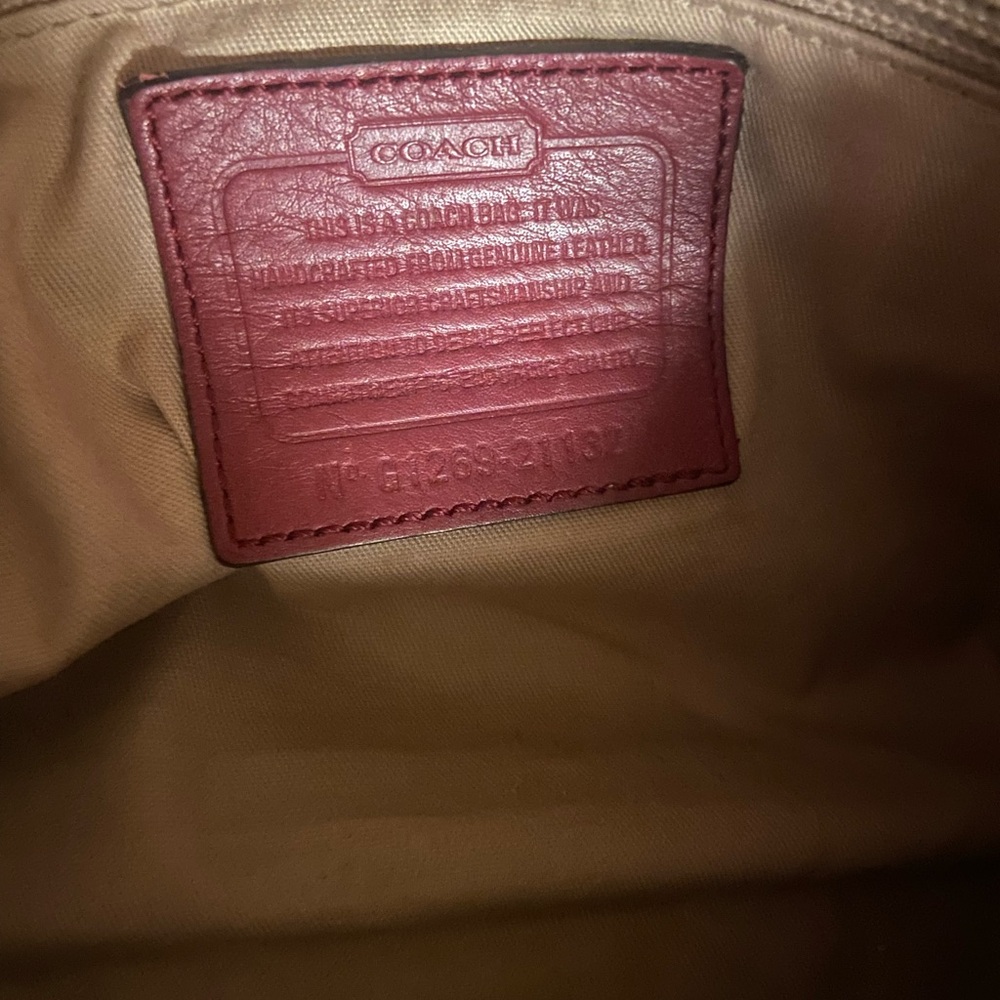 Coach Red Leather Shoulder Bag - Picture 9 of 10